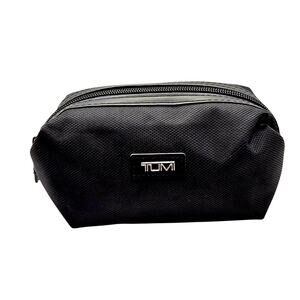 TUMI For Delta Air Lines Black Fabric Toiletry Makeup Amenity Travel Kit Bag